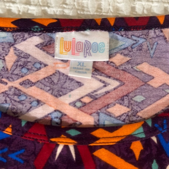 LuLaRoe Women’s Julia Dress/Size: XL /Color: Multi-Fun Geometric (NWT) - Picture 3 of 10